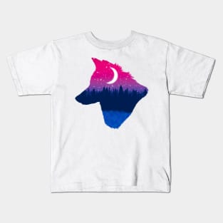 Bisexual pride wolf Kids T-Shirt